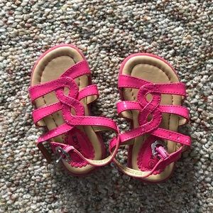 Pink baby girl sandals size 4